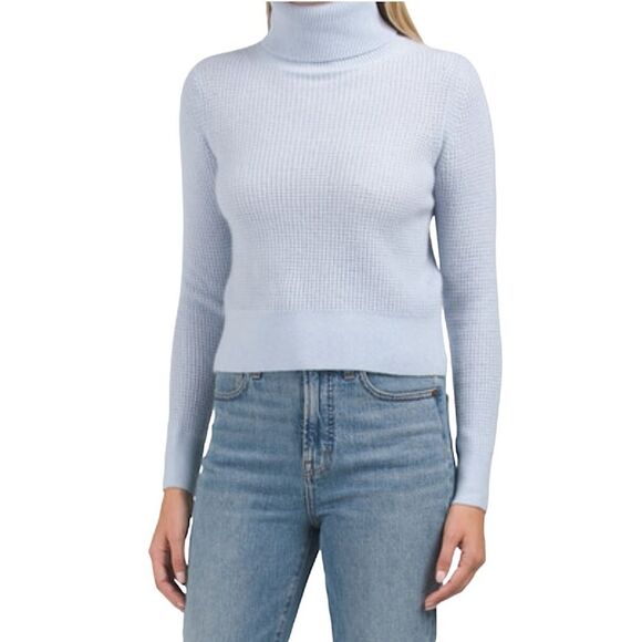 White + Warren Cashmere Thermal Turtleneck Sweater size M
